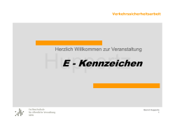 E - Kennzeichen E - Kennzeichen