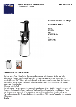 Jupiter Juicepresso Plus Saftpresse