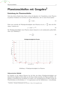 Planetenschleifen mit Geogebra