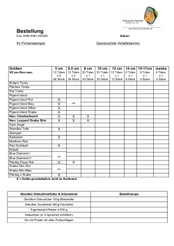 Bestellformulare - Diskuszucht Stendker