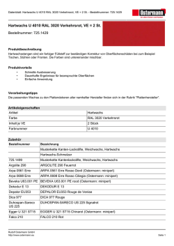 Hartwachs U 4010 RAL 3020 Verkehrsrot, VE = 2 St.
