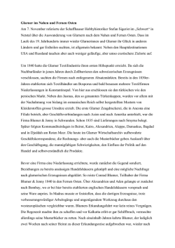 Glarner im Nahen und Fernen Osten