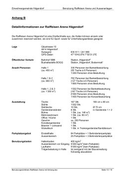 Anhang B Detailinformationen zur Raiffeisen Arena Hägendorf