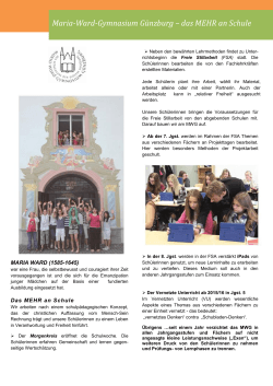 Infos - des Maria-Ward Gymnasiums Günzburg