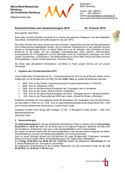 3. Schulnachrichten - Maria