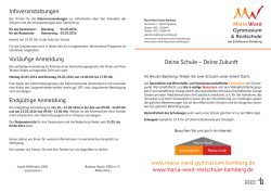 Infoblatt zur Neuaufnahme - Maria
