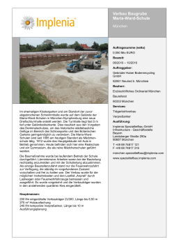 München, Verbau Baugrube Maria-Ward-Schule