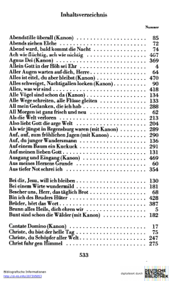 Inhaltsverzeichnis Abendstille &uuml;berall (Kanon) 8 5 Abends ziehen
