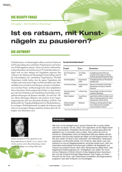 Ist es ratsam, mit Kunst- n&auml;geln zu pausieren?