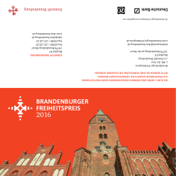 Flyer zum Freiheitspreis - Brandenburger Freiheitspreis