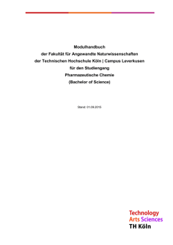 Modulhandbuch Pharmazeutische Chemie