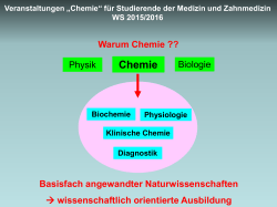 Folien zur Einführungsveranstaltung Chemie