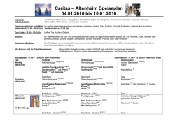 Caritas – Altenheim Speiseplan - caritas