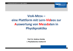 eine Plattform mit Lern-Videos zur Auswertung von Messdaten in