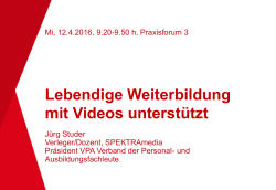 Lebendige Weiterbildung mit Videos unterst&uuml;tzt Lebendige