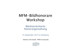 MFM-Bildhonorare Workshop