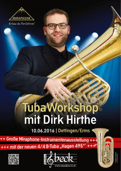 Miraphone TubaWorkshop mit Dirk Hirthe