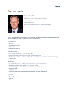 Dr. Dirk Lentfer