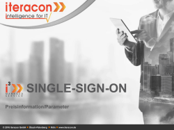 SINGLE-SIGN-ON - iteracon GmbH