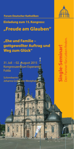 Single-Seminar! D - Forum Deutscher Katholiken