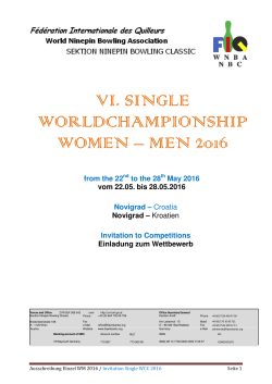 vi. single worldchampionship women – men 2016