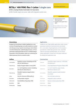 BETAjet&reg; 400 FRNC-flex 1-Leiter / single core