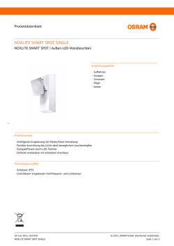 Hersteller Datenblatt Osram NOXLITE SMART SPOT SINGLE 93.71