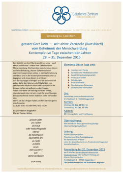 grosser Gott klein &ndash; wir: deine Verstecke (Kurt Marti - Alt