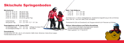 Tarife & Kursangebot Skischule Springenboden 2015/16
