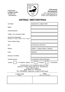 ANTRAG / MIETVERTRAG - Website des Angelvereins Lustige Forelle