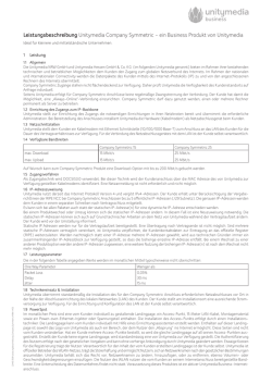 Leistungsbeschreibung Company Symmetric NRW & Hessen