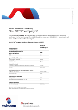 Neu: NATEL® company 30 - mhv