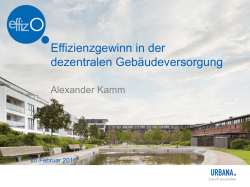 Effizienzgewinn in der dezentralen Geb&auml;udeversorgung, URBANA