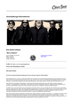 Edo Zanki & Band - Colos-Saal