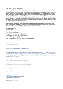 Mail-Wechsel mit der Fraport AG