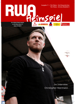 Im Interview: Christopher Heermann - Rot