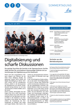 Digitalisierung und scharfe Diskussionen