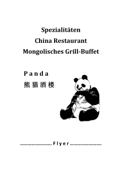 Flyer zum Downloaden - China Restaurant Panda Schwanewede