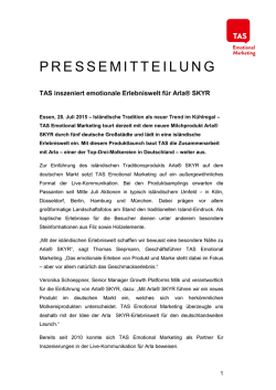pressemitteilung - TAS Emotional Marketing GmbH