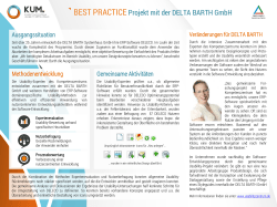 BEST PRACTICE Projekt mit der DELTA BARTH GmbH