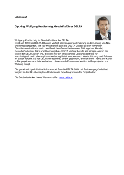Dipl.-Ing. Wolfgang Kradischnig, Geschäftsführer DELTA