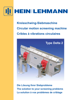 Kreisschwing - Siebmaschine Typ DUK Delta