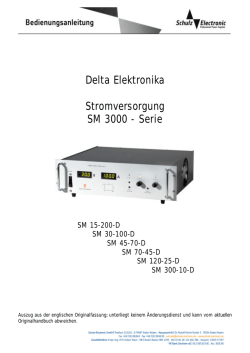Delta Elektronika Stromversorgung SM 3000 - Schulz