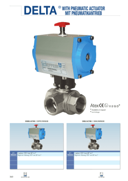 delta®with pneumatic actuator mit pneumatikantrieb