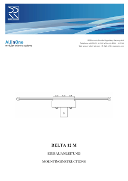 Installation Manual DELTA 12 M