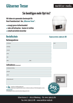 Gl&auml;serner Tresor - Morbitzer Media