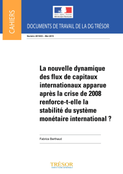 Documents de Travail de la DG Tr&eacute;sor Num&eacute;ro 2015/03 (Mai 2015