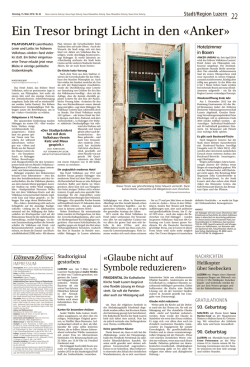 Ein Tresor bringt Licht in den &laquo;Anker&raquo;