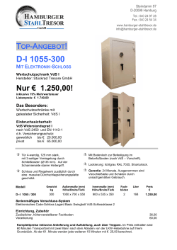 DI 1055-300 - Hamburger Stahltresor GmbH