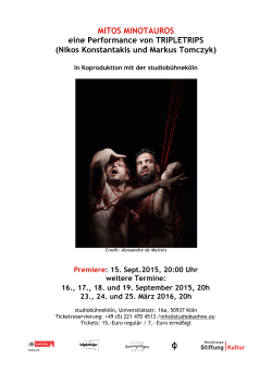 Pressemappe Mitos Minotauros / Premiere 15.9.2015